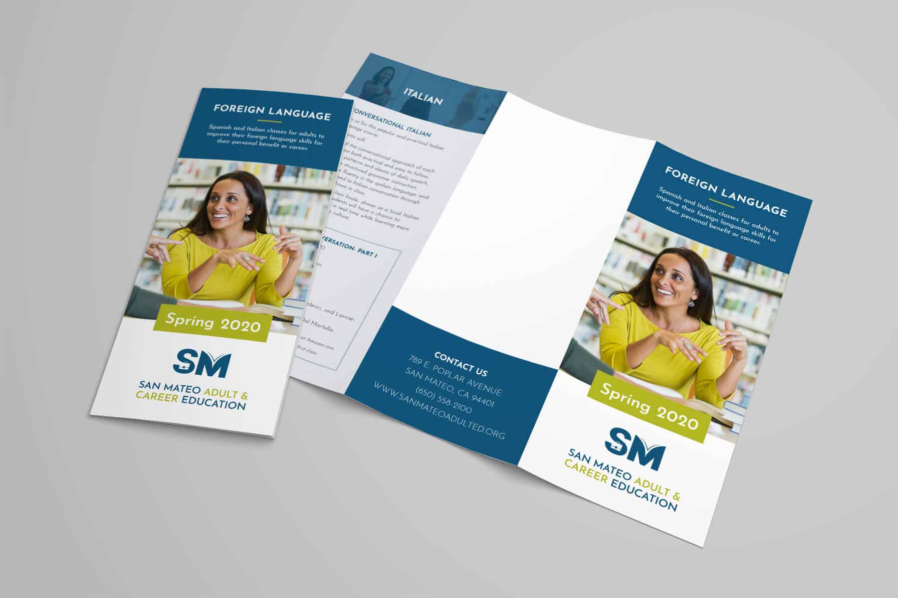 San Mateo Adult & Career Education Brochure Design