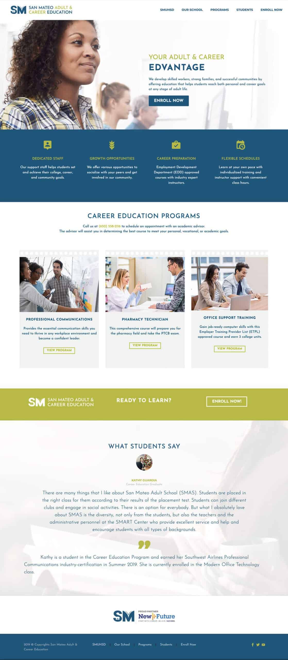 San Mateo Adult & Career Education Web